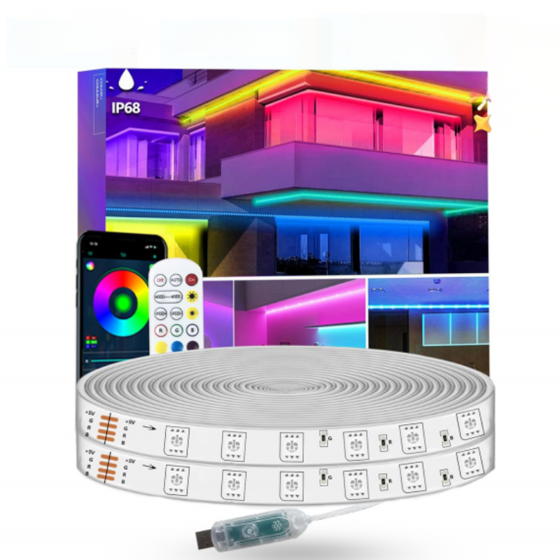 USB 智能 RGB 七彩套装  户外包胶 2.4G 蓝牙1