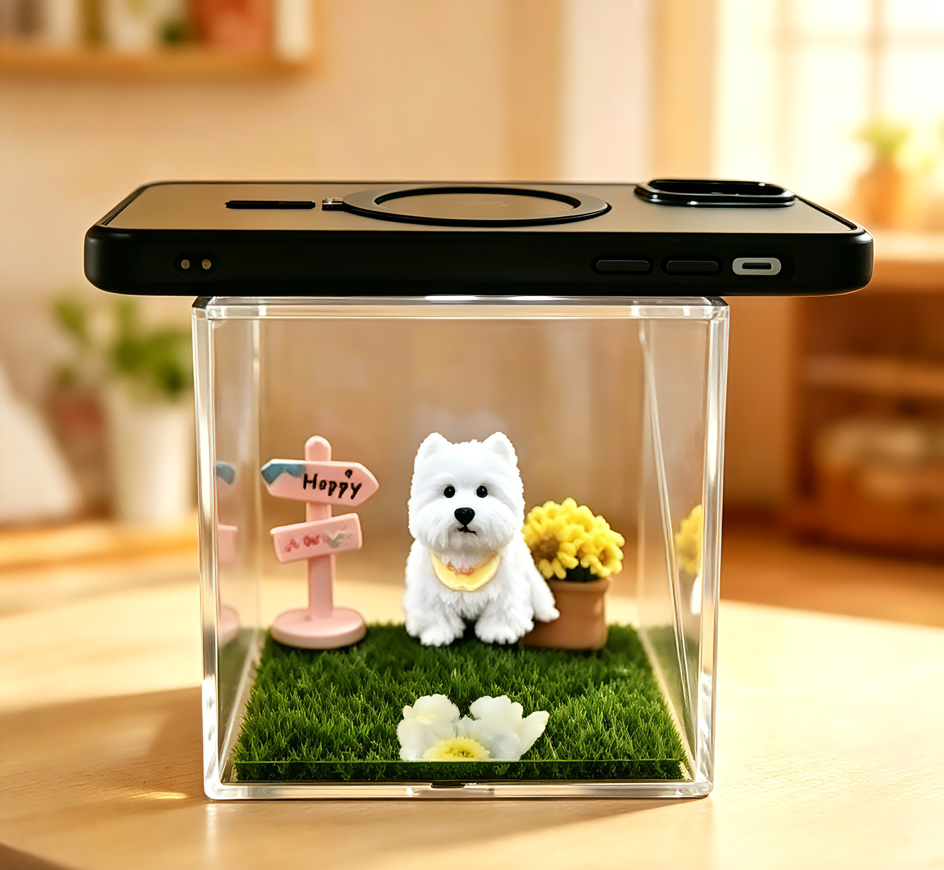 宠物全息投影盒 亚克力3D立体纪念摆件 创意虚拟宠物桌面装饰 抚慰情绪礼物